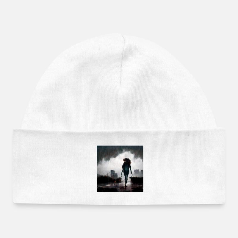 Lueur d'ombre urbaine - Bonnet bébé bio - blanc