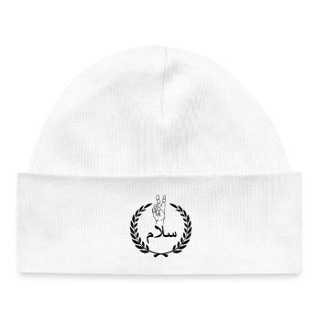Arab peace in laurel wreath - Baby Organic Beanie - white - Front