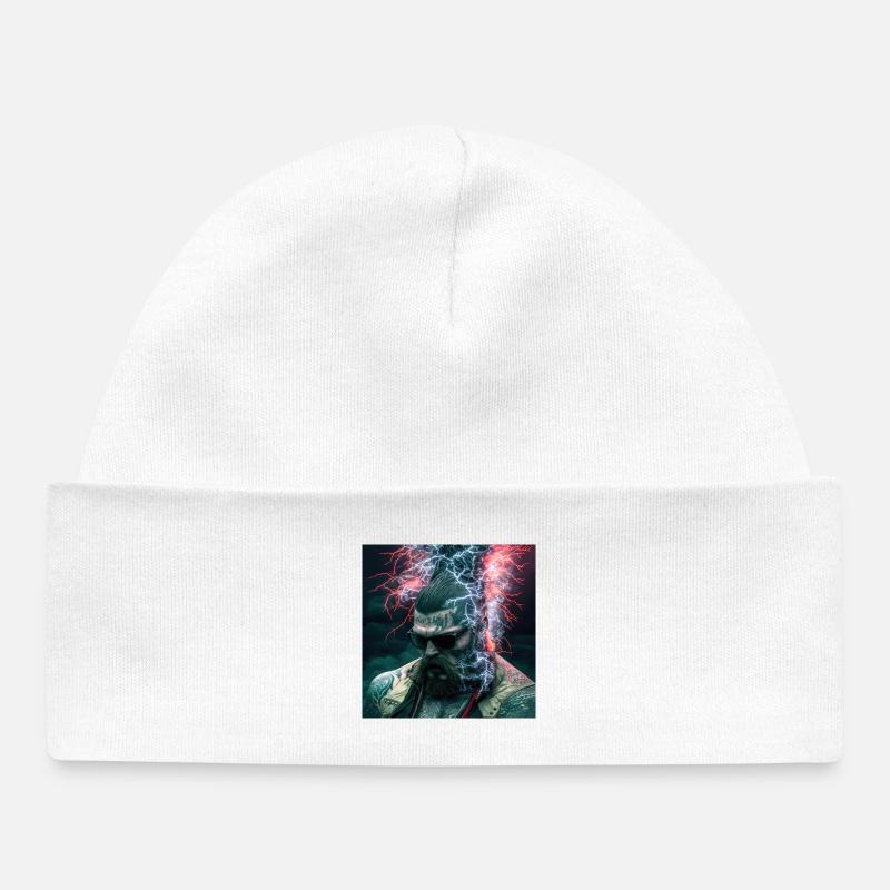 Portrait elektrik 04 - Bonnet bébé bio - blanc