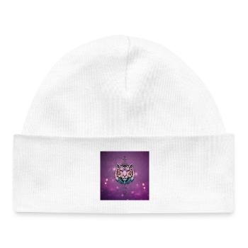 Merveilleux tigre coloré - Bonnet bébé bio - blanc - Devant