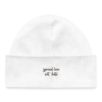 Pride Month - Spread Love Not Hate - Baby Organic Beanie - white - Front