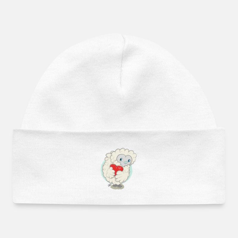 Lioba Silk Poulet, Poulet Amour - Bonnet bébé bio - blanc