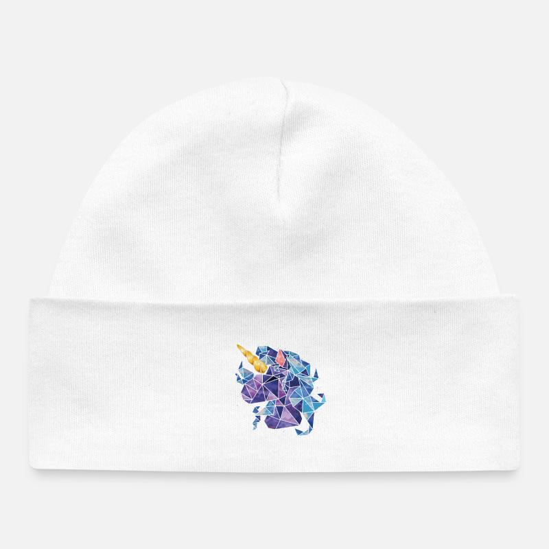 Licorne Luna Chibi Enfant - Bonnet bébé bio - blanc