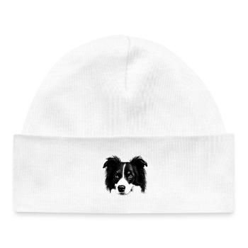 Border Collie Irish Herding Dog - Baby Organic Beanie - white - Front
