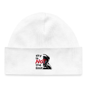 sky is Not the limit black - Baby Organic Mütze - Weiß - Vorne