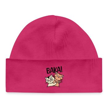 Baka Manga Cat Anime Comic Animation Saying - Baby Organic Beanie - white - Front