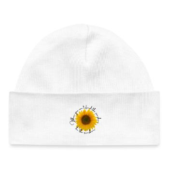 Soyez le soleil - Bonnet bébé bio - blanc - Devant