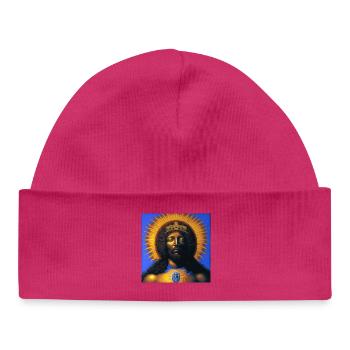 Jésus noir 03 - Bonnet bébé bio - blanc - Devant