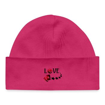 Love carte as - Bonnet bébé bio - blanc - Devant
