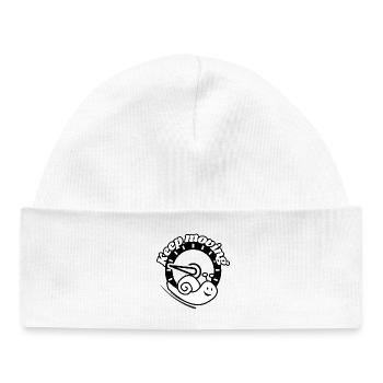 Slow Forward: Snail Motif - Baby Organic Beanie - white - Front