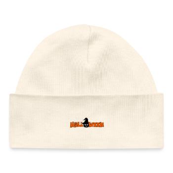 Halloween Typography T Shirt - Baby Organic Beanie - white - Front