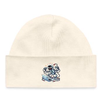 Robo-hackers - Baby Organic Beanie - white - Front