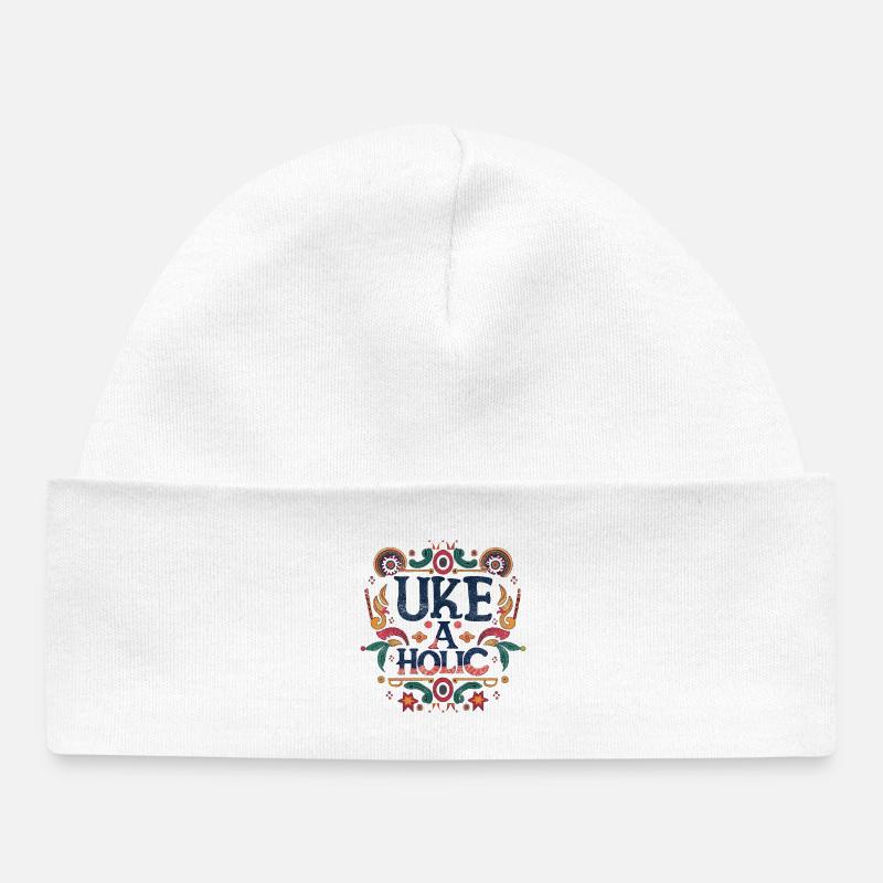 Uke-aholic - Bonnet bébé bio - blanc