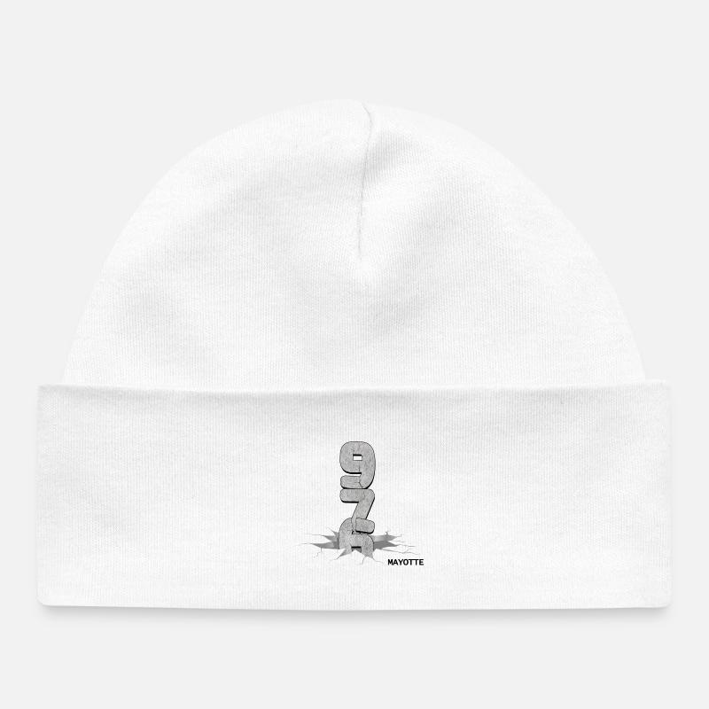 T SHIRT 976 mayotte - Bonnet bébé bio - blanc