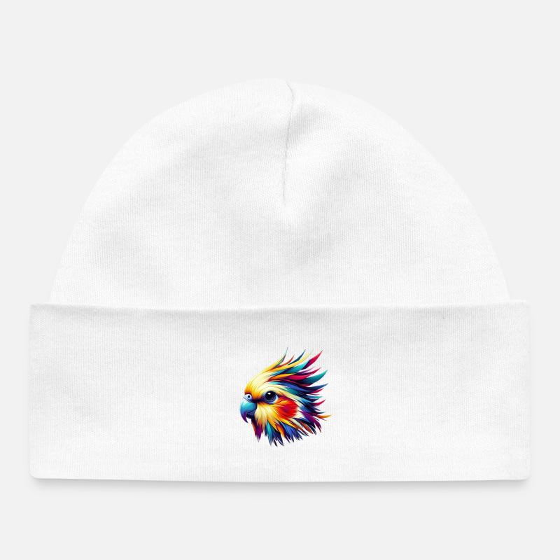 Calopsitte (16) - Bonnet bébé bio - blanc