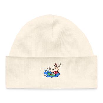 Water Sports Wakesurfing Wakeboard Stunt Surfing - Baby Organic Beanie - white - Front
