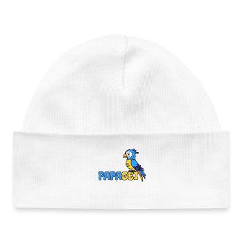 Papagei Spuch Vogel Zoo Tierliebhaber Urwald - Baby Organic Mütze - Weiß - Vorne
