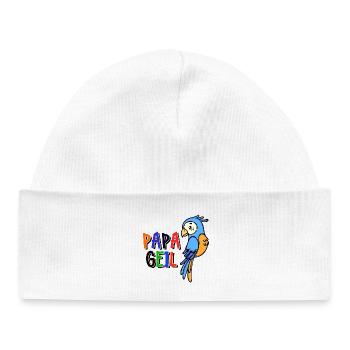Jungle, Zoo, Dicton, Animaux De Zoo, Afrique, Perroquet - Bonnet bébé bio - blanc - Devant