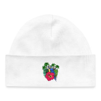Bird Lover, Parrot, Animal Lover, Pet, Zoo - Baby Organic Beanie - white - Front