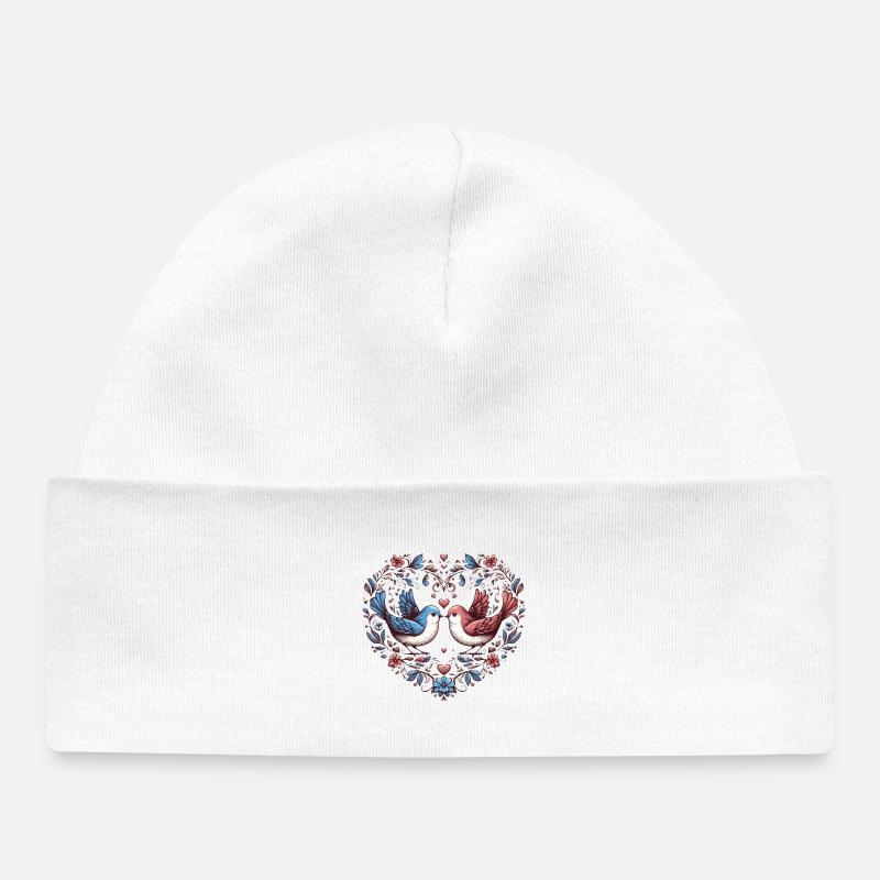 Amour - Bonnet bébé bio - blanc