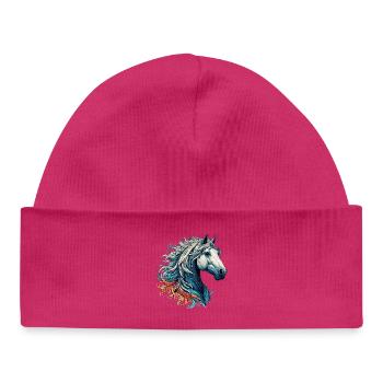 Horse - Baby Organic Beanie - white - Front