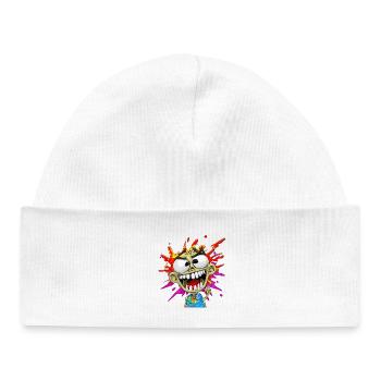 Personnage Dessin Urban Cartoon -Tagueur/Graffeur - Bonnet bébé bio - blanc - Devant