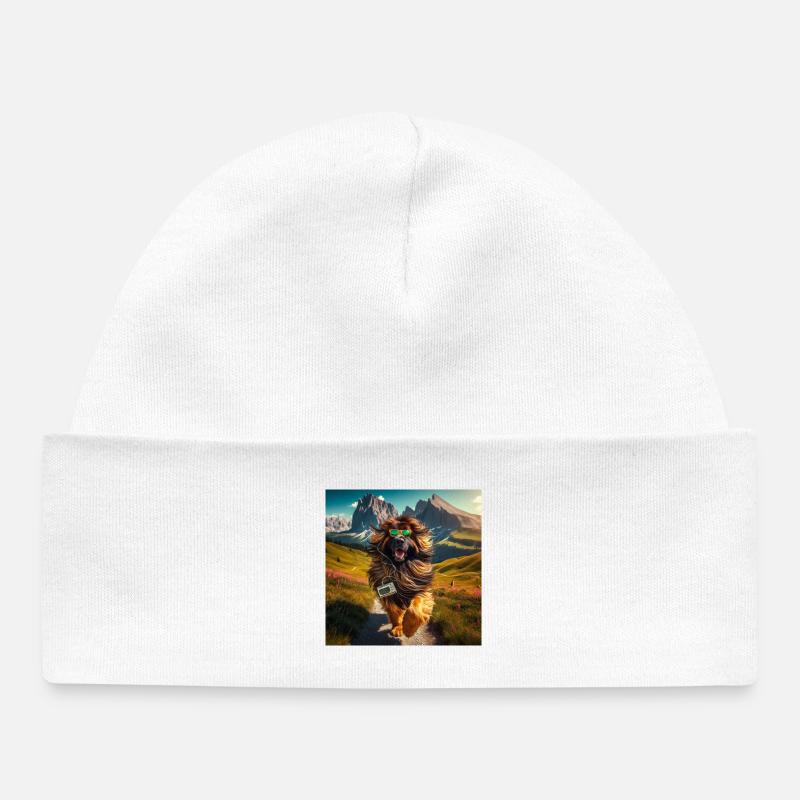 L’art de Leonberg - Bonnet bébé bio - blanc