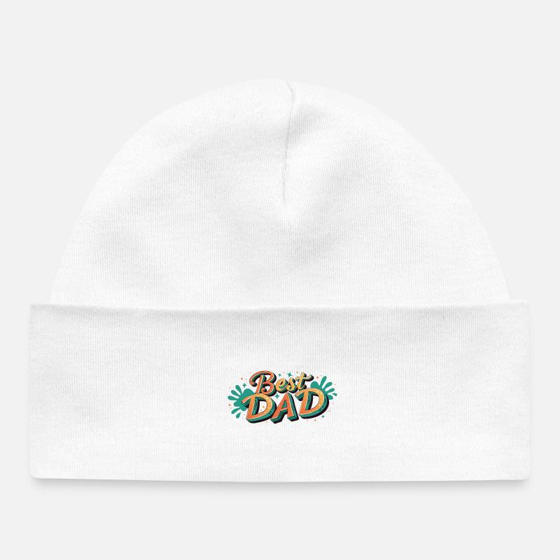 Meilleure typographie de Papa - Bonnet bébé bio - blanc
