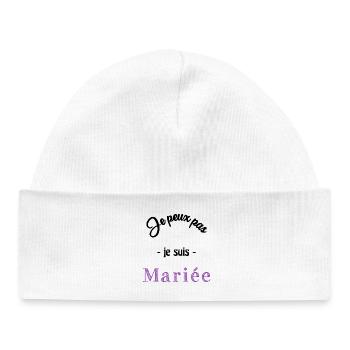 WEDDING. BRIDE-TO-BE - Baby Organic Beanie - white - Front