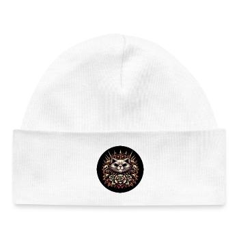 Evil cat - Baby Organic Beanie - white - Front