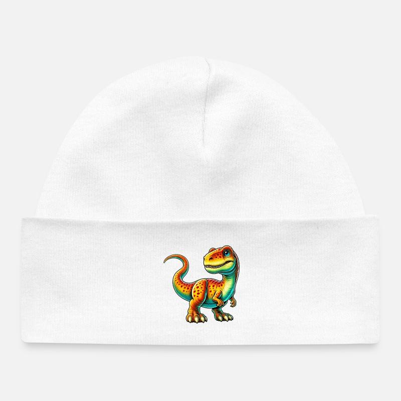 Dinosaure - Bonnet bébé bio - blanc