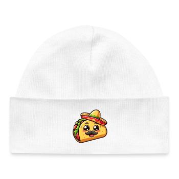 Fiesta Taco: The Savory Senor - Baby Organic Beanie - white - Front