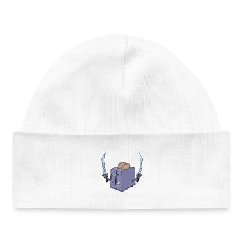 Le grille-pain et l’épée - Bonnet bébé bio - blanc - Devant