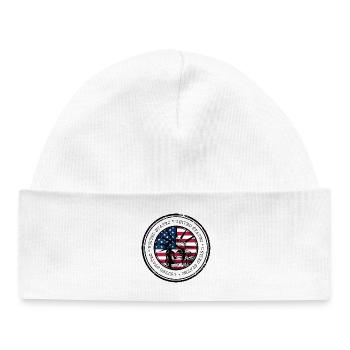 Liberty Flag Circle - Baby Organic Beanie - white - Front