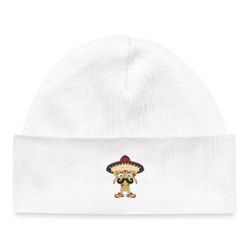 Pizza mexicaine - Bonnet bébé bio - blanc - Devant