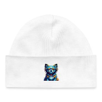 Chinese Imperial Dog Breed Colorful Cartoon Kawaii - Baby Organic Beanie - white - Front