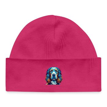 English Cocker Spaniel Dog Breed Cartoon Kawaii - Baby Organic Beanie - white - Front