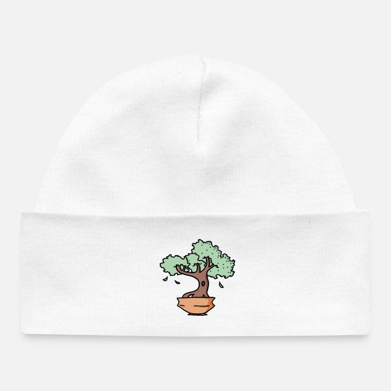 arbre zen - Bonnet bébé bio - blanc