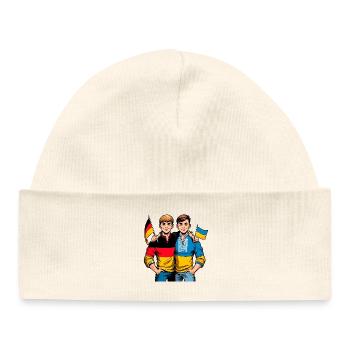 Amitié germano-ukrainienne - Bonnet bébé bio - blanc - Devant