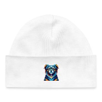 Chinese Imperial Dog Breed Colorful Cartoon Kawaii - Baby Organic Beanie - white - Front
