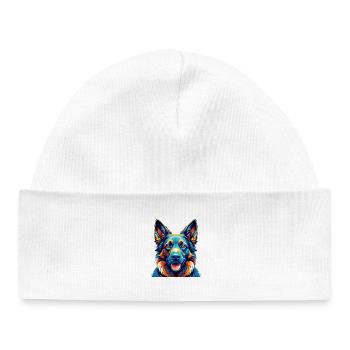 Berger Hollandais Chien Race Coloré Dessin Animé Kawaii - Bonnet bébé bio - blanc - Devant