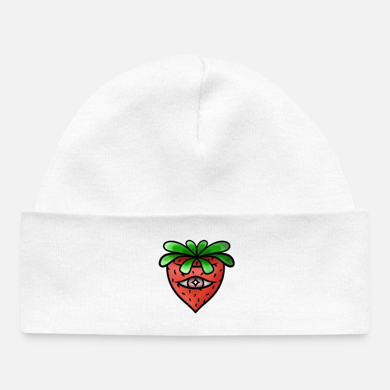 Fraise Maudite ! - Bonnet bébé bio - blanc