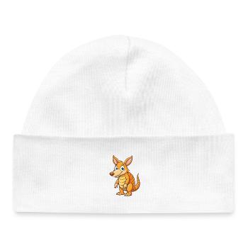 Aardvark Cute Cartoon Character Kawaii Clipart - Baby Organic Beanie - white - Front