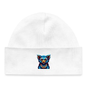 Aye Aye Colorful Kawaii Cartoon Character Clipart - Baby Organic Beanie - white - Front