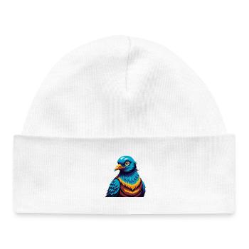 Colombe coloré Kawaii Dessin animé Personnage Clipart - Bonnet bébé bio - blanc - Devant