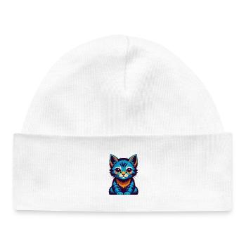 Kitten Colorful Kawaii Cartoon Character Clipart - Baby Organic Beanie - white - Front