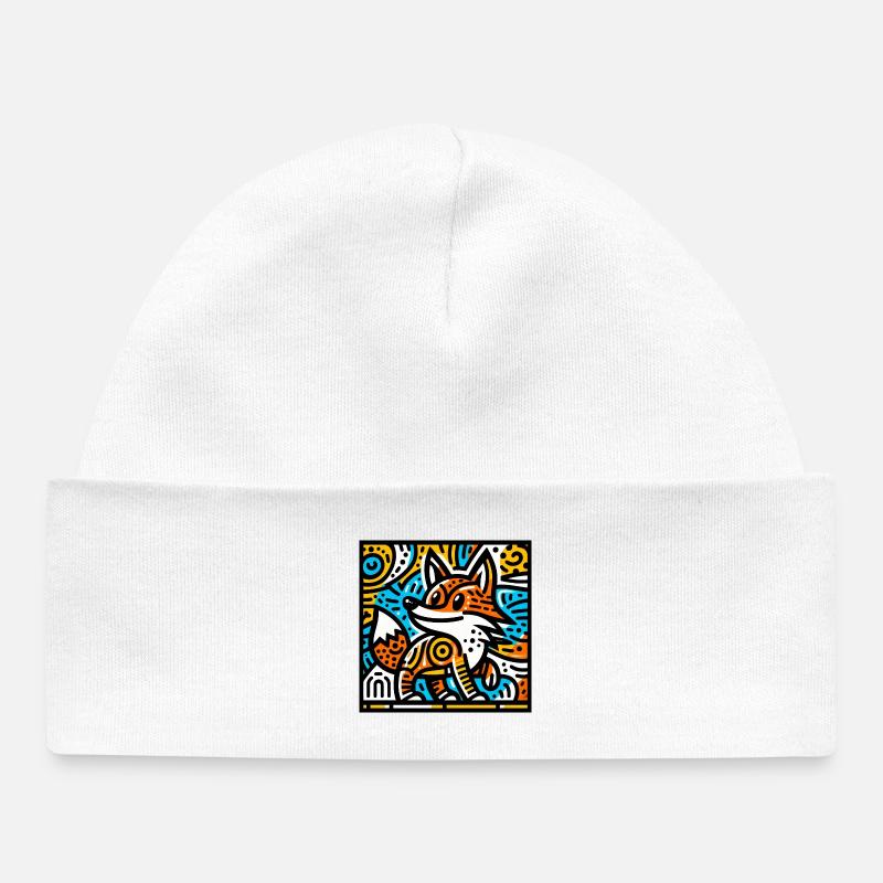 Renard - Bonnet bébé bio - blanc