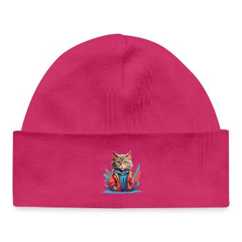 Urban Feline Radiance - Baby Organic Beanie - white - Front
