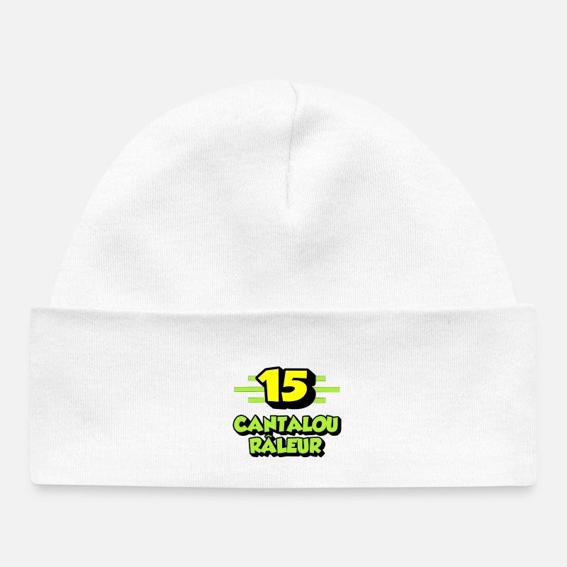 Cantalou râleur - Bonnet bébé bio - blanc
