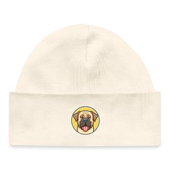 Terceira Mastiff Chien Race Dessin animé Kawaii Clipart - Bonnet bébé bio - blanc - Devant